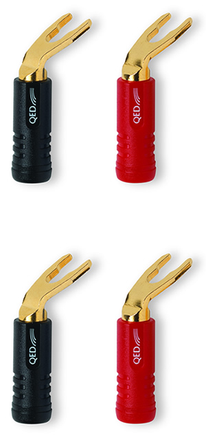 QED Screwloc Universal Spade Connectors