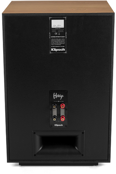 Klipsch Heritage Heresy IV - rear of loudspeaker showing 4 connection terminals and the rear port 