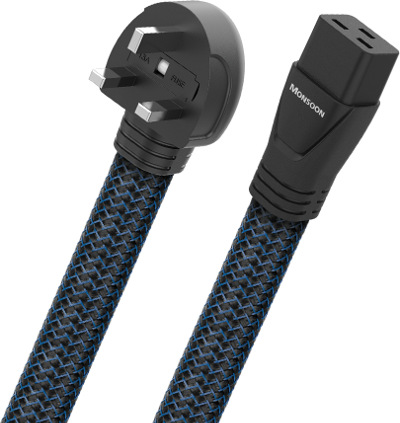 audioquest AC Power Cables: Wind Series - Monsoon with C-19 IEC plug fitted