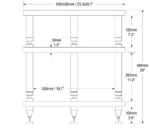 solidsteel HJ-3 (HJ3) High End Audio Rack diagram